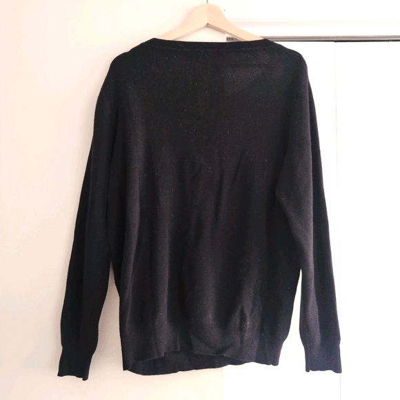 ๐2/$15๐ Simon Chang The Collection Black Sweater with Beads Embroidery Detail - Picture 2 of 6